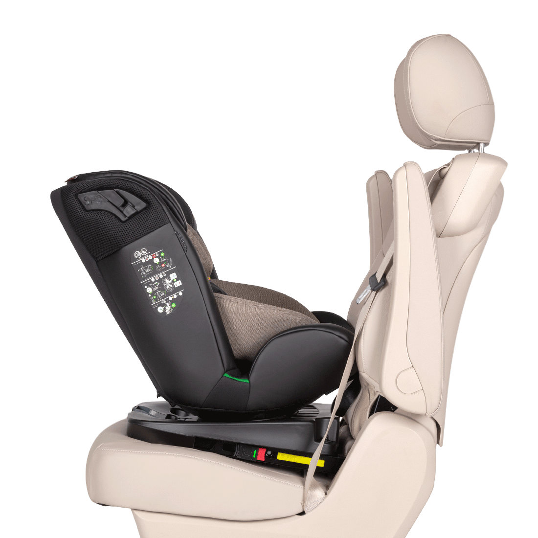 Автокресло Asteroid i-Size 2026 ANIM Угол наклона сиденья в положении "против хода движения" - 145°. 