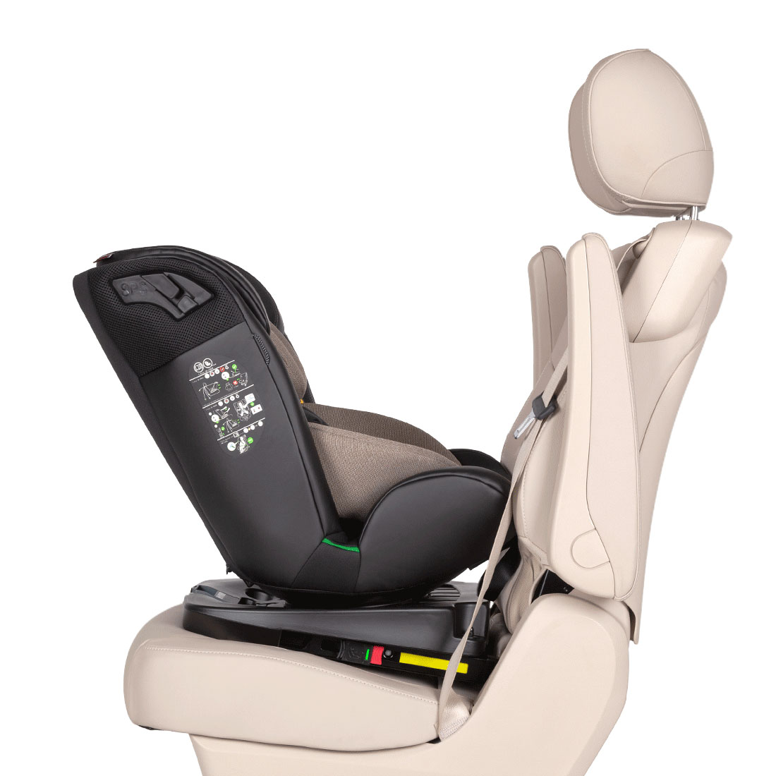 Автокресло Asteroid i-Size 2026 ANIM Угол наклона сиденья в положении "против хода движения" - 145°. 